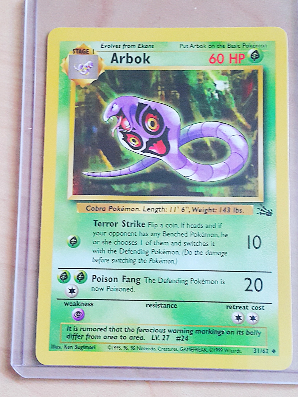 Mint Arbok Pokémon TCG